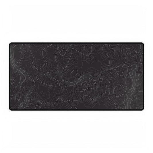Black Topographic Desk Mat